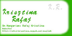 krisztina rafaj business card